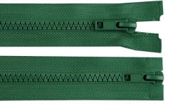 Fashion Műanyag fogú, bontható cipzár, két kocsival, kabátokba, GT10, 85cm hosszú, 590330, fenyőzöld