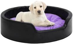 vidaXL 69x59x19 cm black/purple plush/pleather 171277