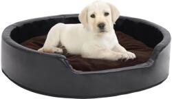 vidaXL 79x70x19 cm black/brown plush/pleather 171258