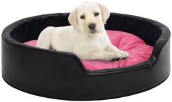 vidaXL 79x70x19 cm black/pink plush/pleather 171274
