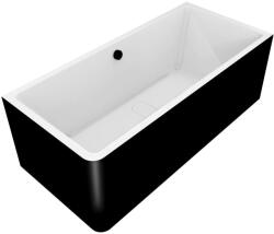 SAPHO Polysan Marlene Monolith 195x85x63 cm jobbos fekete/fehér (78731MCRB)