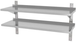 Hendi Raft de perete dublu reglabil, cu doua suporturi din otel, HENDI, 1000x300x(H)600mm, DNH811726 (DNH811726) Raft
