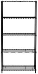 Hendi Raft depozitare metalic Hendi, 5 polite, negru mat, 455x910x(H)1830mm, DNH812990 (DNH812990) Raft