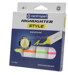 Centropen Szövegkiemelő készlet 1-4, 6mm, vágott hegyű, 6252 neon, 4 klf. szín (CENTROPEN_34643) (CENTROPEN_34643)