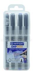 Centropen Alkoholos marker készlet, 0, 6mm, F OHP 2636, 4 klf. szín (CENTROPEN_626360401) (CENTROPEN_626360401)