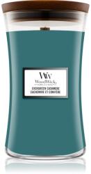 WoodWick Evergreen Cashmere ароматна свещ с дървен фитил 610 гр