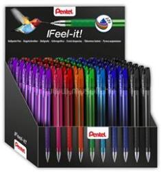 Pentel Golyóstoll kupakos 0, 35mm, háromszög fogózóna Feel it BX487-5E 60 db-os display (PENTEL_32667) (PENTEL_32667)