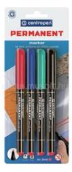 Centropen Alkoholos marker készlet, 1mm, M, Centropen 2846 bliszteres, 4 klf. szín (CENTROPEN_32934) (CENTROPEN_32934)