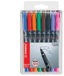 STABILO Alkoholos marker készlet 0, 4mm, OHPen S, 8 klf. szín (STABILO_42386) (STABILO_42386)