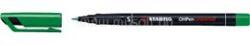 STABILO Alkoholos marker 0, 4mm, STABILO OHPen S zöld (STABILO_84136) (STABILO_84136)