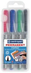 Centropen Alkoholos marker készlet, 2mm, B 2836, 4 klf. szín (CENTROPEN_32943) (CENTROPEN_32943)