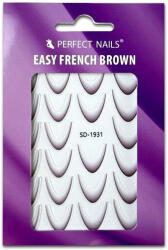 Perfect Nails Körömmatrica - Easy French Brown - Perfect Nails (PNDM121) - nutri1