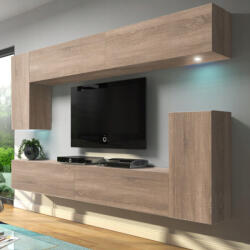 Intenso Concept-50 nappali faliszekrény sor - 200 cm (sonoma tölgy) - pepita