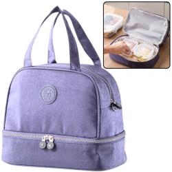 LEAN Termo uzsonnástáska, LEAN, lila, 27x23x16cm, két rekesszel, állítható pánttal (24939)