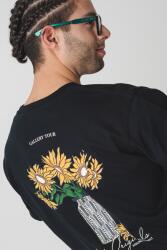 JACK & JONES Jack & Jones, Pamutpóló mintával a hátoldalán, Fekete, Okkersárga, XL (12273015-BLACK-XL)