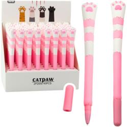 LEAN Pix cu gel Cat Paw, cerneala albastra, capac roz, 16, 5 cm (21747)