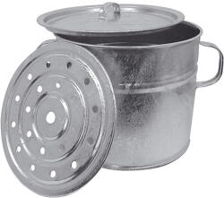 Kovotvar Lábas, Kovotvar, 15 l, 29, 5 cm átmérő, 25 cm magas, cink bevonatú, pároló (TC254023)