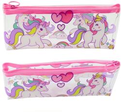 Lean Piornik szett lányoknak, átlátszó, unikornisok, rózsaszín, 20x9cm (21996)