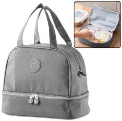 LEAN Termozsák, LEAN, szürke, 27x25x16cm, két rekesszel, állítható pánttal (24944)