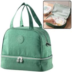 LEAN Termozsák, LEAN, zöld, 27x25x16cm, két rekesszel, állítható pánttal (24941)