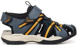 Geox Geox, Borealis műbőr és textil halászszandál, Fekete, Olajkék, 24 EU (J450RB014MEC0659-24)