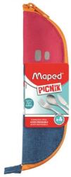 Maped picnik Evőeszközkészlet, fém, szövet tok, "Concept Kids", pink
