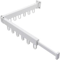 Helper falra szerelhető szárító állvány 84cm, kampókkal visszahúzható, könnyen szerelhető, nagy teherbírású, erkélyre/fürdőszobába/hálószoba, fehér (sid495) Ruhaszárító