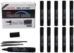 inKing 10 darab fekete, LEAN, vízálló, tartós marker készlet, 13x10x4cm (20726)