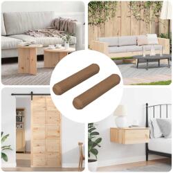 vidaXL Fa dübelek 2 pcs Barna Ø8 x 35 mm Tömör fa (864367)