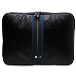 CG Mobile Bmw carbon blue stripes tabletvédő fekvő, eco bőr hatású laptop/notebook/tablet, univerzális, 14" méret, karbon minta, fekete (BMCS14COMSCAKL)
