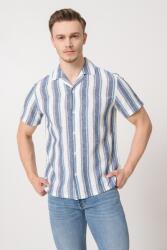 Mustang Mustang, Lentartalmú csíkos ing, Fehér, Sötétkék, XL (1016465-12747-XL)