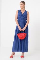 ONLY Only, Elema pliszírozott maxiruha, Levendulakék, L (15227247-SKIPPER-BLUE-L)