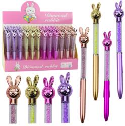 LEAN Nyúl toll, LEAN, gyémántokkal, kék tintával 0, 7 mm, 17 cm, 48 darabos készlet (21565)