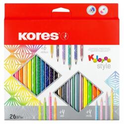 Kores Kolores Style színes ceruza készlet 26 különböző szín (93320) (kor93320) (kor93320)