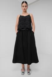 PIECES Pieces, V-nyakú top hímzett dizájnnal, Fekete, L (17156563-BLACK-L)