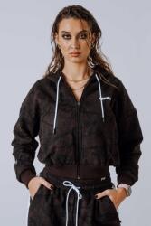 NEBBIA Relaxed Zip Hoodie POWER 895 Dark brown camo - DARK BROWN CAMO (XS) - NEBBIA