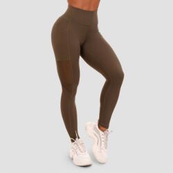 GymBeam Clothing GymBeam Mesh Panel zöld leggings - olive (S) - GymBeam Clothing