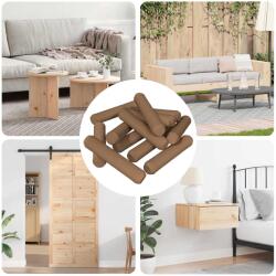 vidaXL Fa dübelek 12 pcs Barna Ø8 x 35 mm Tömör fa (864368)