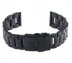 Jordan Kerr Fekete Acél Masszív Karkötő 18 mm-ES Karórához (czarna bransoleta z pełnych ogniw 18 mm)