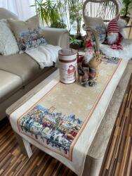  Futópad karácsonyi városkával 45x140 cm V13