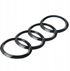 Sticker Bélyegző Embléma Audi Q7 SQ7 Fekete Fényes Hátsó Ajtó 230MM Ajándék