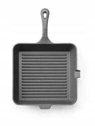 HENDI Öntöttvas serpenyő grillezéshez 265x265x(h)50mm, fekete (629369)