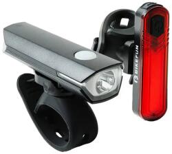 BikeFun Stone 200 USB-ről tölthető lámpa szett (első és hátsó), Power LED, 200 lumen, fekete
