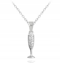  Ezüst Ródiumozott Minet Pezsgő Nyaklánc (JMAN0220SN45)