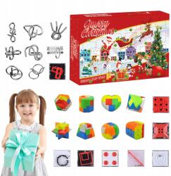  16KA Adventi Naptár Fém Puzzle 24 Gyerekeknek És Felnőtteknek (Odblokuj miks kostki)