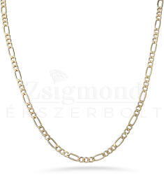  14 karátos arany férfi Figaro lánc - 55 cm / 4 mm (AU14239) AU14239