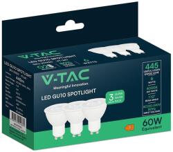V-TAC GU10 LED spot égő 3 db/csomag 6W természetes fehér 110° - SKU 2119311 (2119311)