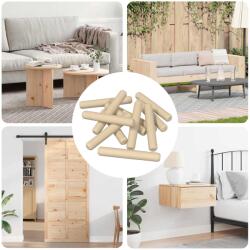 vidaXL Fa dübelek 12000 pcs Barna Tömör fa (864372)
