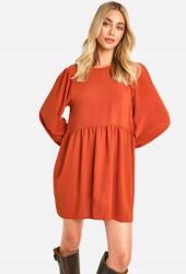 Boohoo Narancssárga Ruha Hosszú Ujjú CZ1 B18__XL