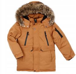 F-26 Parka télikabát világosbarna nagyon meleg szőrme Divat 14 164 170 (YF-2012A1)
